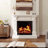 Electric Fireplace With Mantel, 1400W Faux Fireplace, Highly Realistic 3d Flame, Adjustable Temp, With Timer-130350234