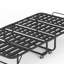 Lit pliant de 75 po avec matelas en mousse à mémoire de forme de 5 po, lit d'appoint escamotable peu encombrant, structure en métal robuste sur roulettes, lit simple portable