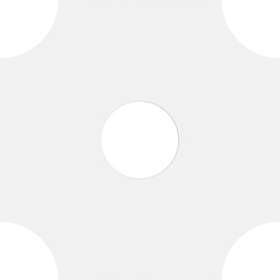 18"OD x 5"ID x 5 3/8"C x 1"P Haus Architectural Grade PVC Contemporary Ceiling Medallion