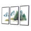 «Pine Trees In Mountain Landscape», peinture sur toile 3 pièces-892506433-892506434