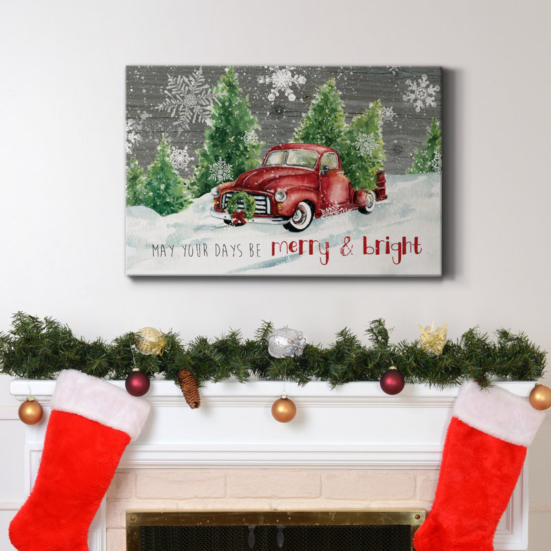 Merry And Bright, H 32 po x l 48 po x P 1,5 po