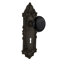 Victorian Plate with Decorative Keyhole and Black Porcelain Door Knob