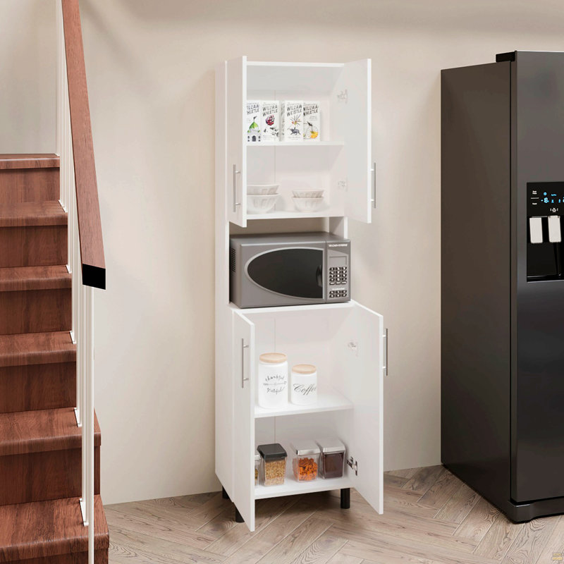 Kitchen Pantry, 4 Doors, 4 Shelves