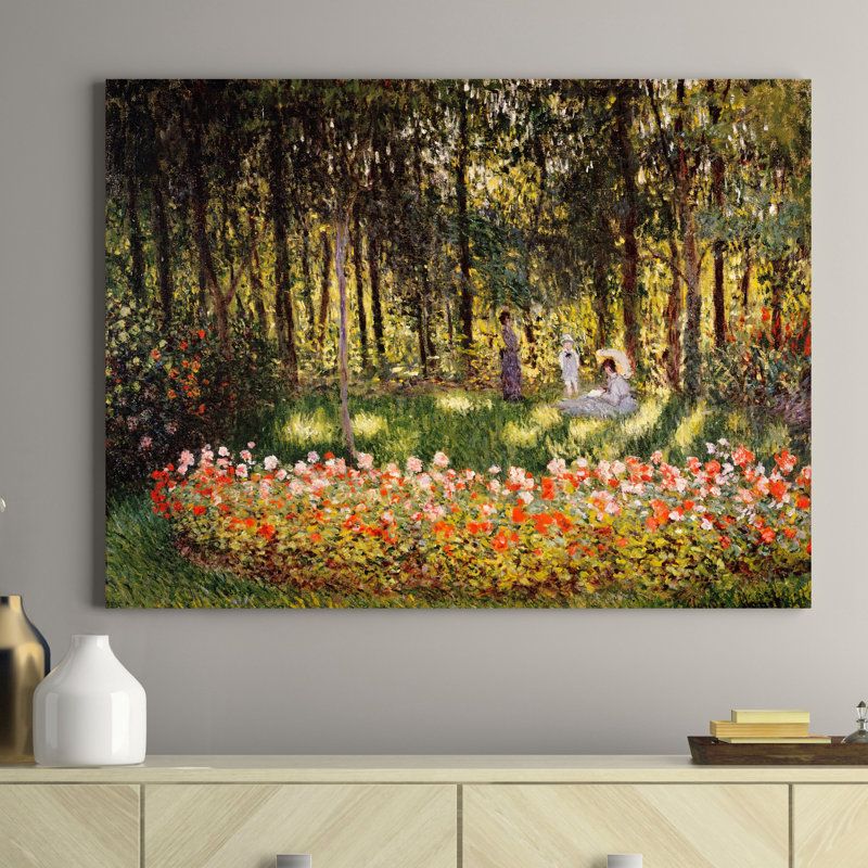 Wooded Scene by Claude Monet - Wrapped Canvas Painting, 70cm H x 100cm W x 4cm D