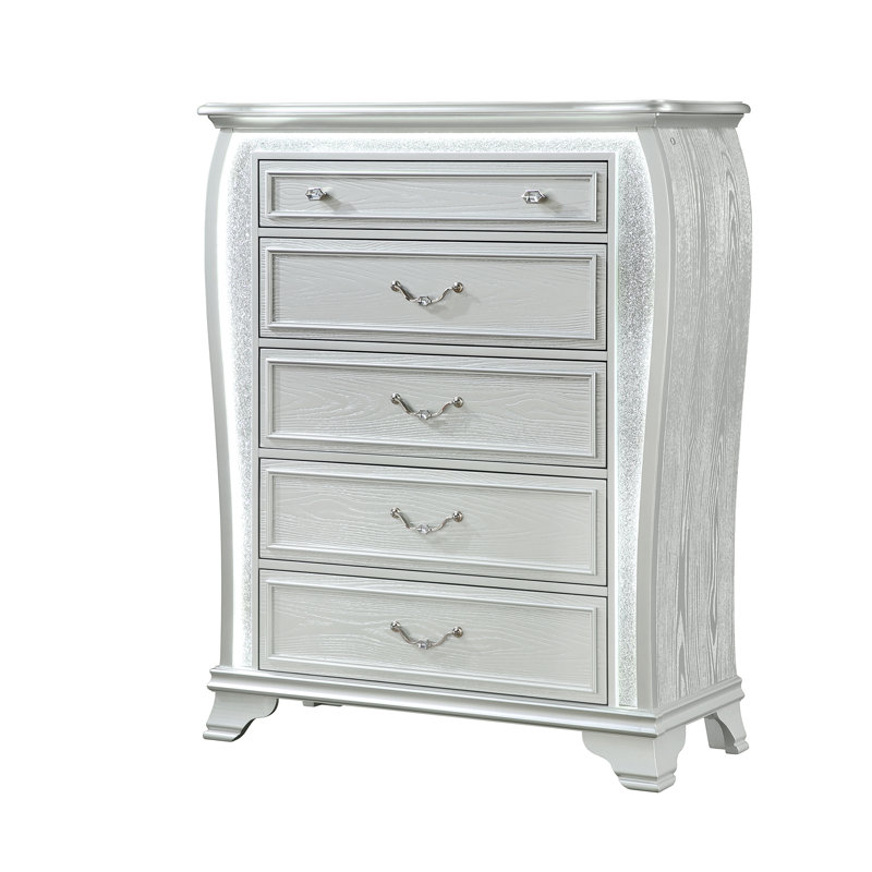Commode argentée Aria