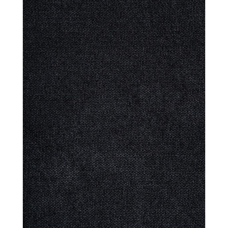 48cm H Fabric Upholstered Full Back Side Chair, Black, Black