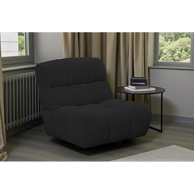 Upholstered Swivel Armless, Black