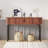 Fluted Console Table with Storage,Wood Sofa Table with Sliding Door,Entryway Table with Storage Space for Living Room-1041542684