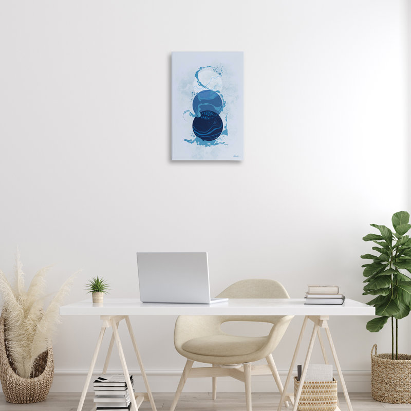 Art mural cercles avec eau tourbillonnante par Ishita Banerjee bp-698_CN, H 24 po x l 16 po