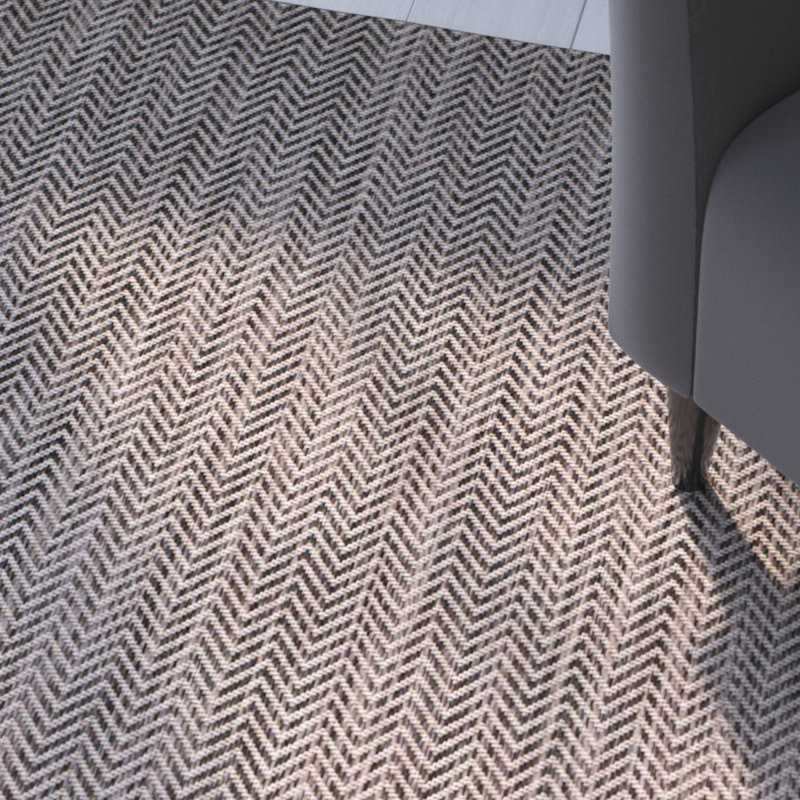 Tapis intérieur / extérieur noir / beige Arneshia, Rectangle 5 pi 3 po x 7 pi 7 po