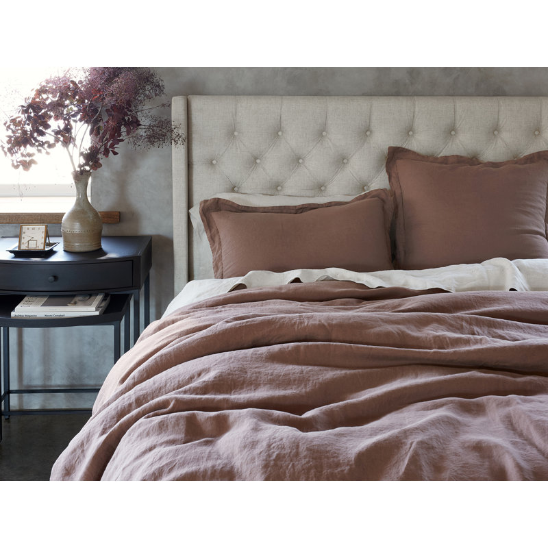 Harbor Blue Organic Cotton Percale Full Sheet Set