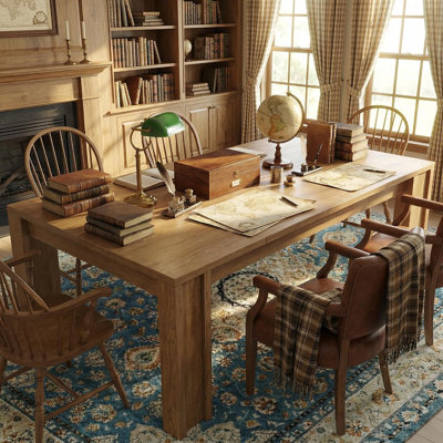 71" Farmhouse Dining Table For6-8, Rectangular Kitchen Dining Room Table