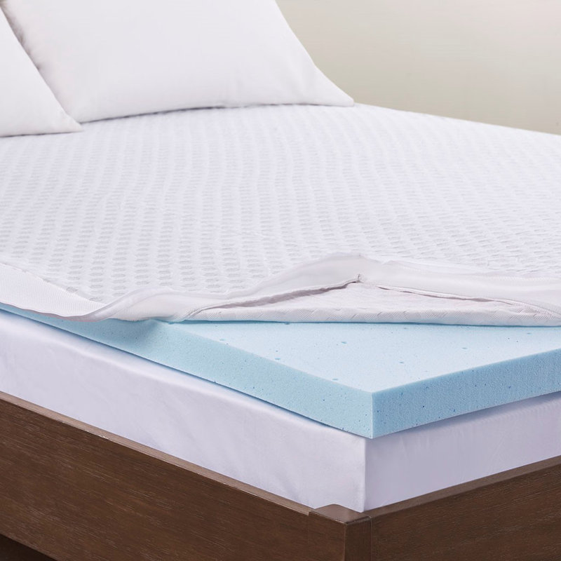 Surmatelas en mousse viscoélastique avec gel rafraîchissant Gracie Mills Deidre, Simple