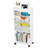 5-Tier Mobile Bookshelf, Rolling Bookcase Book Storage Rack, Movable File Folder Organizer Cart With Wheels For Home Study Office Living Room Classroom, (White)