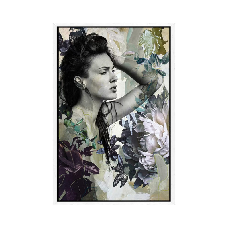 Green Garden III - Print on Canvas, 66.04cm H x 45.72cm W x 3.81cm D, White Framed