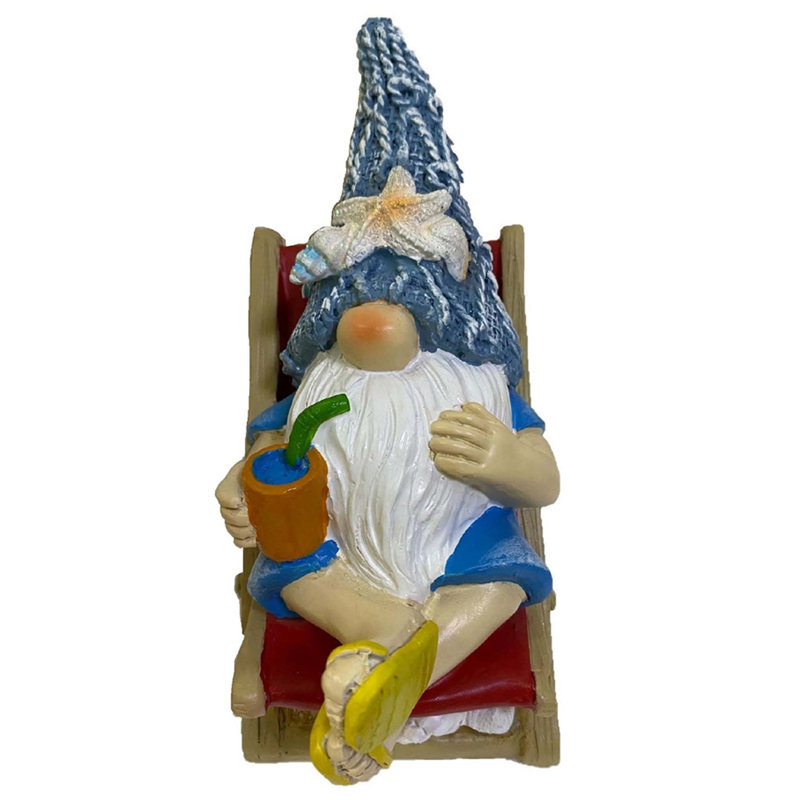 Gnome de plage en résine Gulran