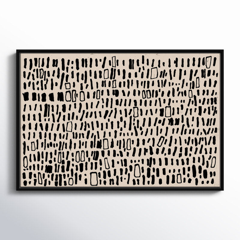 Tribal Code by Filippo Ioco, 25.5" H x 37.5" W x 2" D, Black