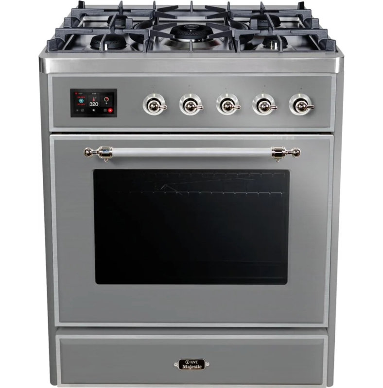 Majestic II 30" 2.3 cu. ft. Freestanding Dual Fuel Range, Stainless Steel/Chrome, Natural Gas