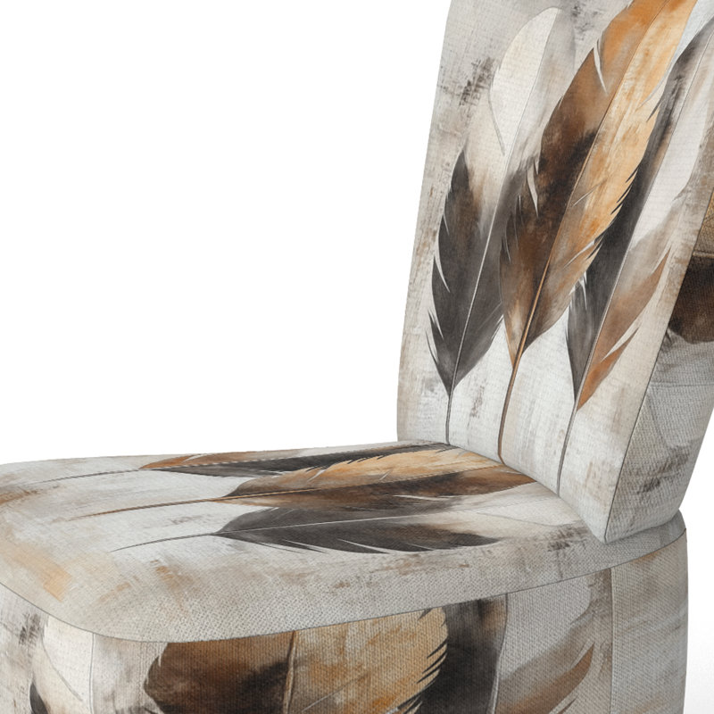 Chaise d'appoint Boho Feather - Chaise d'appoint Boho Free Spirit Feathers, Side Chair Armless