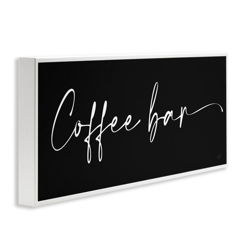 «Coffee Bar Classy Script», estampe numérique encadrée par Lux + Me Designs, H 13 po x l 30 po x P 1,5 po