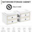 Meuble-lavabo mural 60 po avec lavabo à fixation au mur, 60 po, blanc