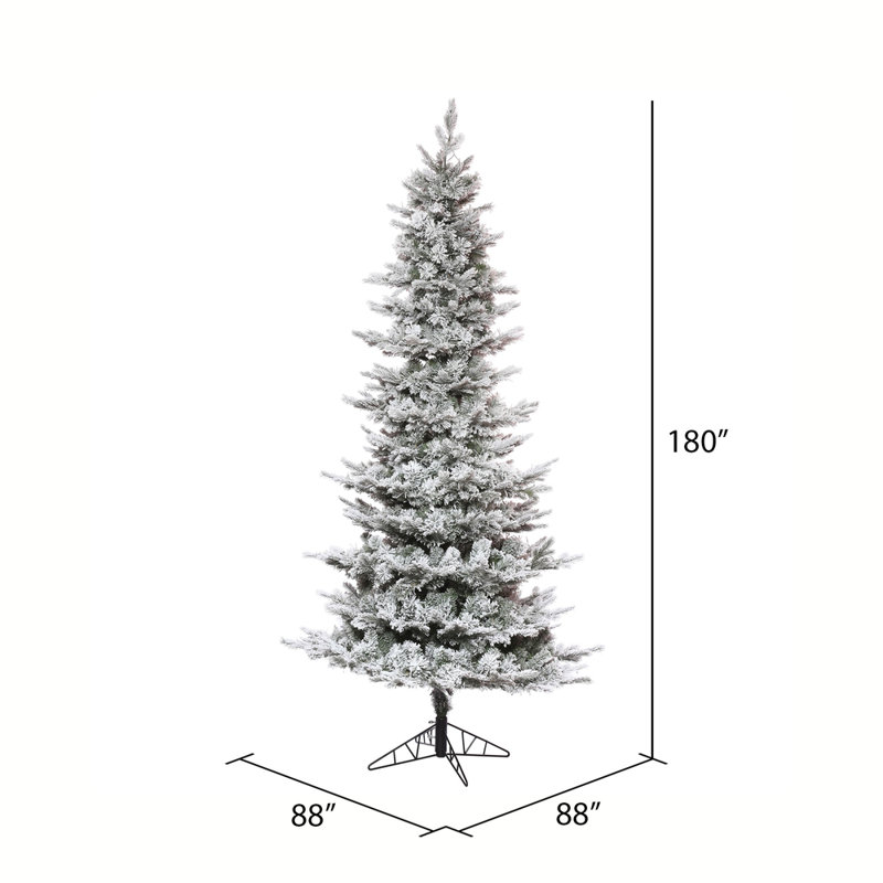 Arbre de Noël artificiel pin blanc Winfield, H 15 pi x l 88 po