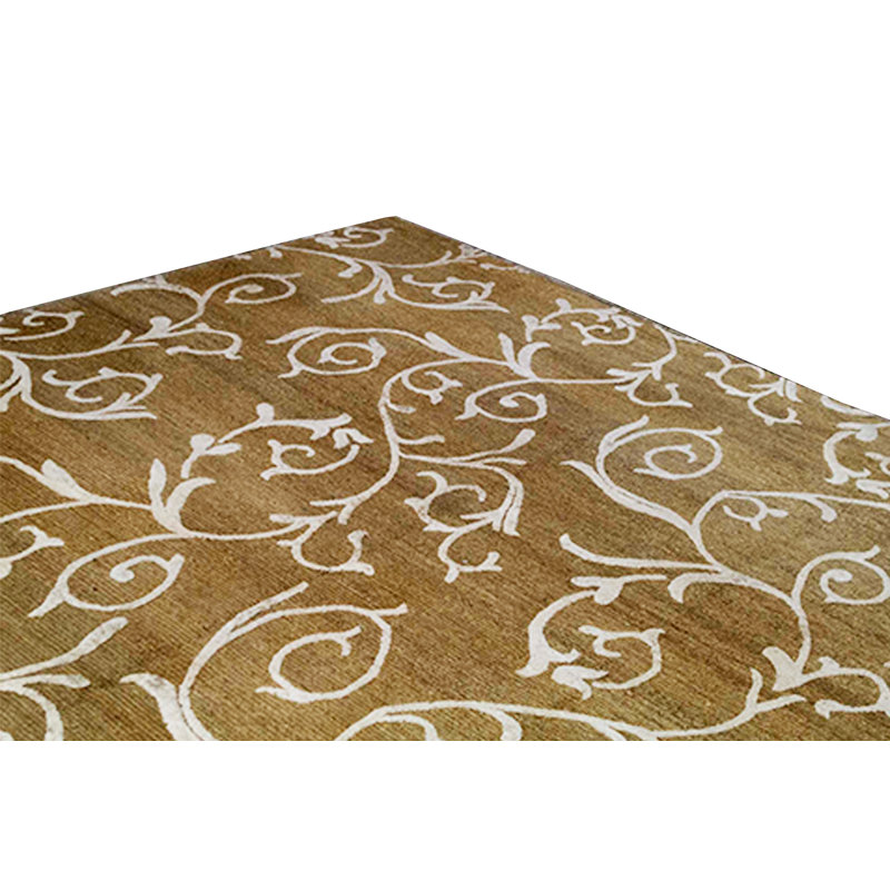 Himalayan Floral Area Rug in Brown