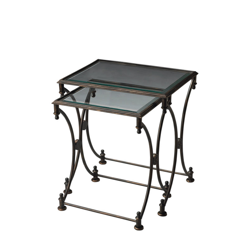 Beverly Antique Nesting Tables, Antique Bronze
