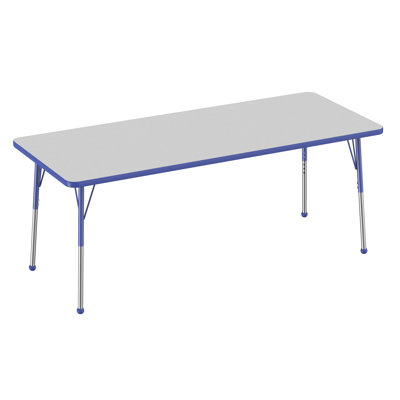 Rectangle T-Mold Adjustable Height Activity Table