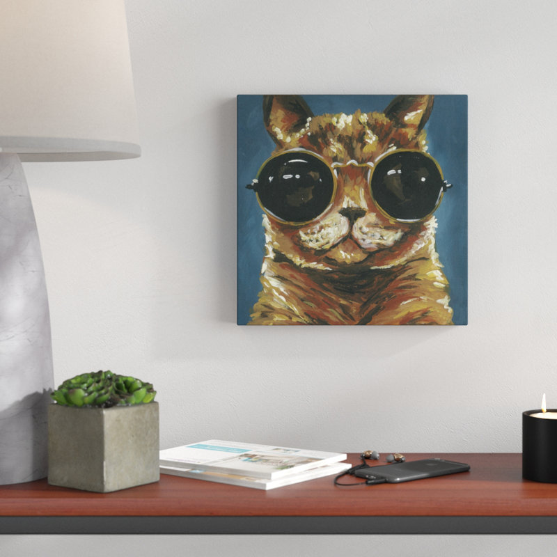 Dapper Animal I by Jennifer Rutledge - Painting, Wrapped Canvas, 30cm H x 30cm W