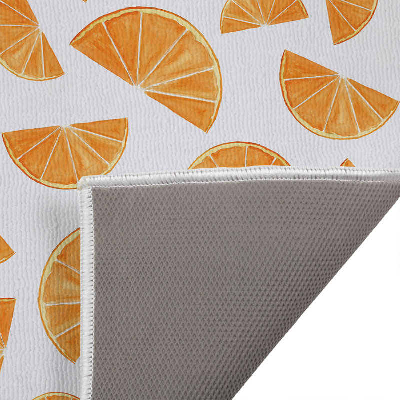Paillasson Summer Oranges, Blanc, L 34 po x L 21 po