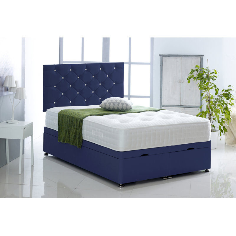 Fick Upholstered Ottoman Storage Bed, Single (3'), Blue
