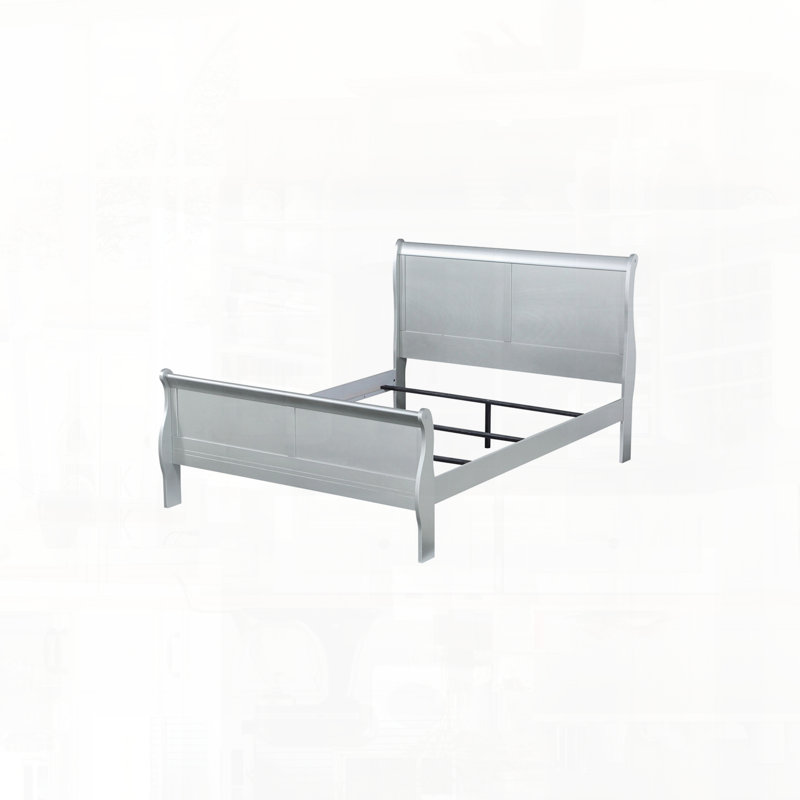 Lit de style Louis-Philippe, Très grand lit, Gris argenté