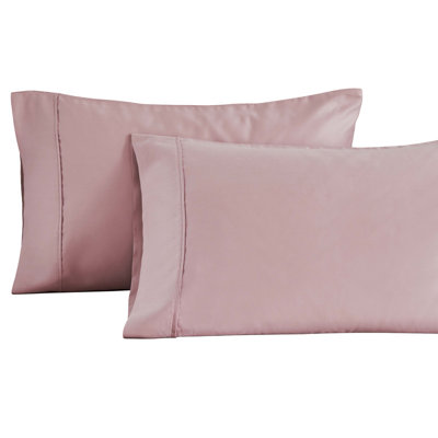 Ensemble de taie d'oreiller en satin de coton 1500 fils à densité de tissage 1500