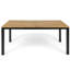 Table de bout en bois et en fer pour l'extérieur, 34 po de profondeur x 72,48 po de largeur, H 30 po avec repose-pieds, 30