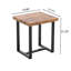 Table basse Farmhouse, petite table basse rustique, table moderne en bois et métal