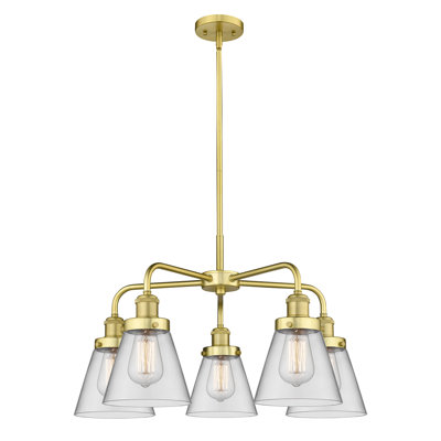 Lustre suspendu 5 lumières Cone