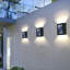 Ensemble de lumières DEL noires à énergie solaire intégrées pour terrasse