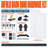 48" x 80" Interior 1 Panel Solid Core Primed Prefinished Standard Slab Door With Bifold Barn Doors Hardware Kit-135251797