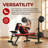 Upgraded Foldable Weight Bench With Storage Posts - 600 LBS Capacity Multi-Position Training Station