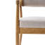 Structure en bois avec chaises de salle à manger rembourrées avec accoudoirs (ensemble de 2)