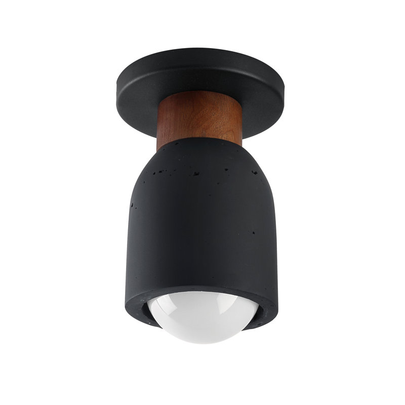 Pompeii-Flush Mount, Lava/Black