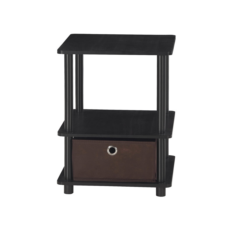 Crandell Side Table with Storage, Espresso