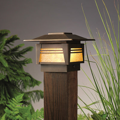 Addysen Bronze Low Voltage Metal Fence Post Cap Light