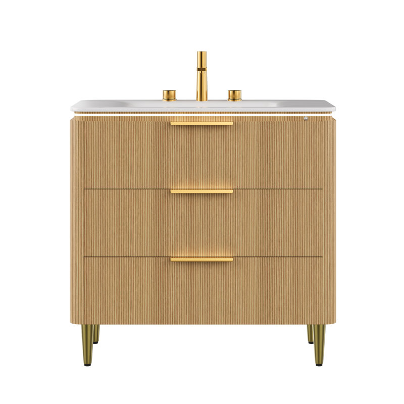 AMARA 36'' Bathroom Vanity&Sink, Light Oak, 36"