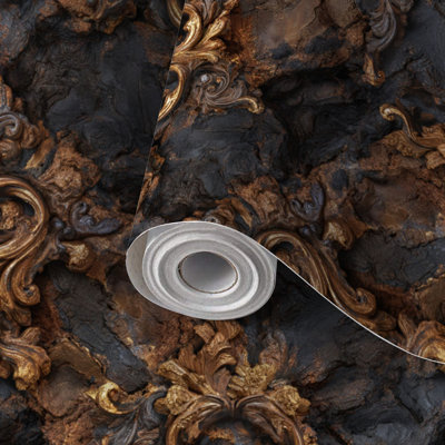 Peel and Stick Wallpaper Contact Paper Elegant Symmetrical Scrollwork Design for Sophisticated Spaces Self Adhesive and Removable 17.7in x 118in(45x300cm)
