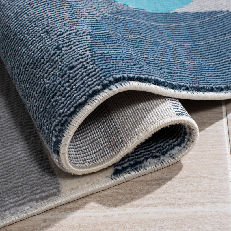 Honea 300 Performance Geometric Rug, Square 6'7"