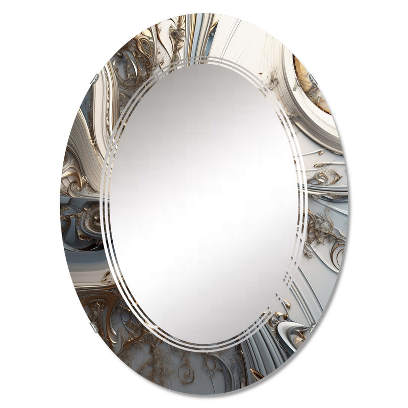 Kanto - Miroir mural moderne ovale, 30 po x 20 po