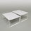 Mieya Storage Shelf Riser Rack Two in One 12x9x6 Metal Bench Nesting Tabletop Small White
