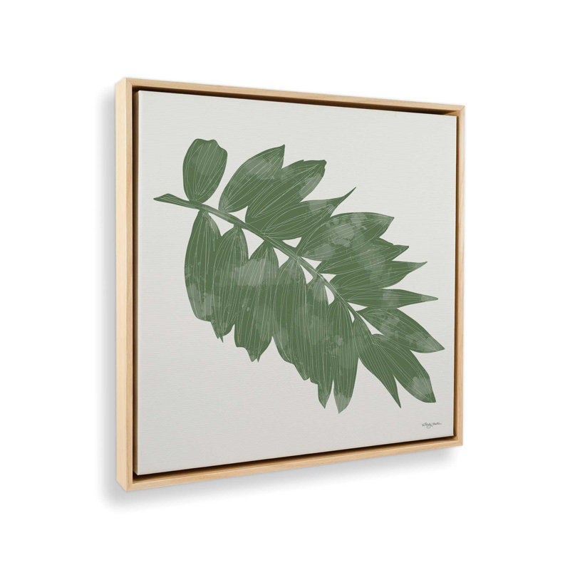 «Tropical Banana Leaf» par Molly Mattin, reproduction d'art, Toile avec cadre, L 30 po x H 30 po, Érable